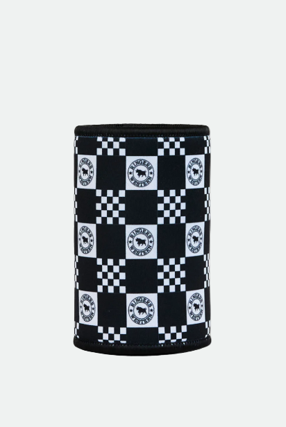 Ringers Western Check Stubby Cooler - Burgundy