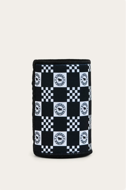 Ringers Western Check Stubby Cooler - Burgundy