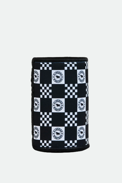 Ringers Western Check Stubby Cooler - Burgundy