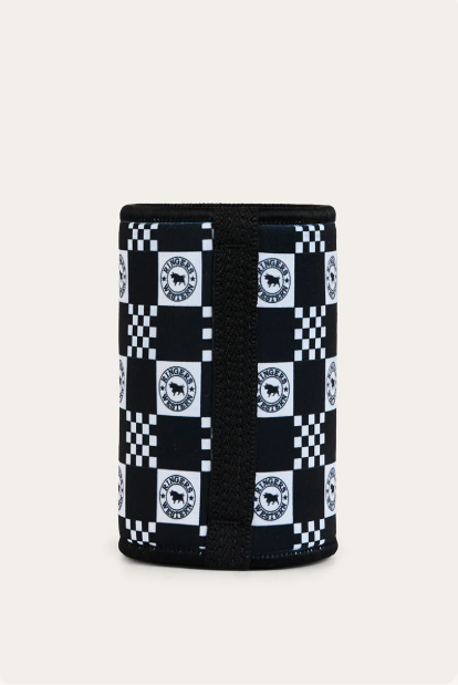 Ringers Western Check Stubby Cooler - Burgundy