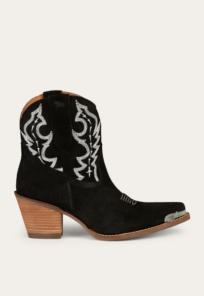 Ringers Western Catalina Womens Western Boot - Black Suede