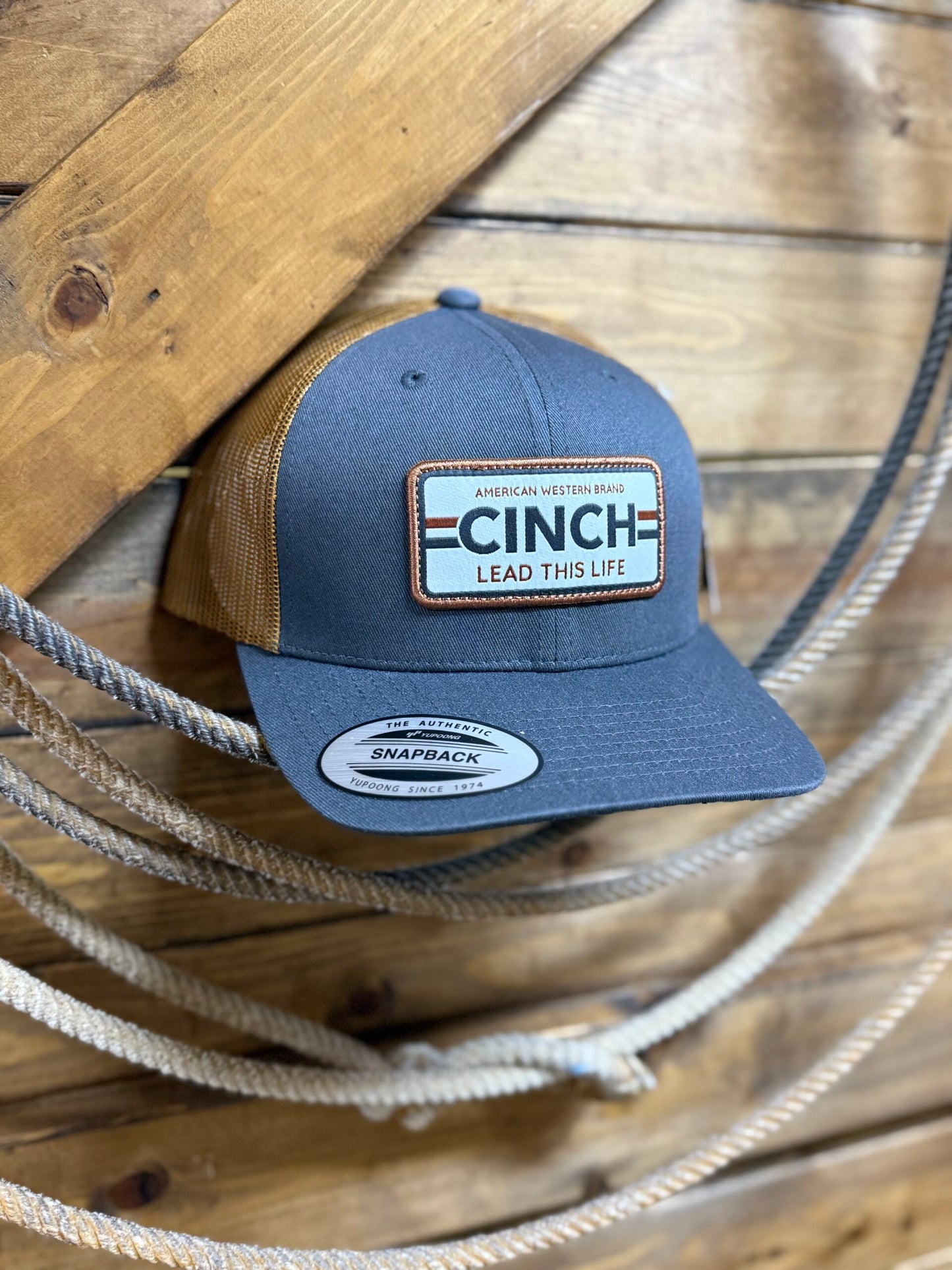 Cinch Flexfit Trucker Cap Charcoal/Brown