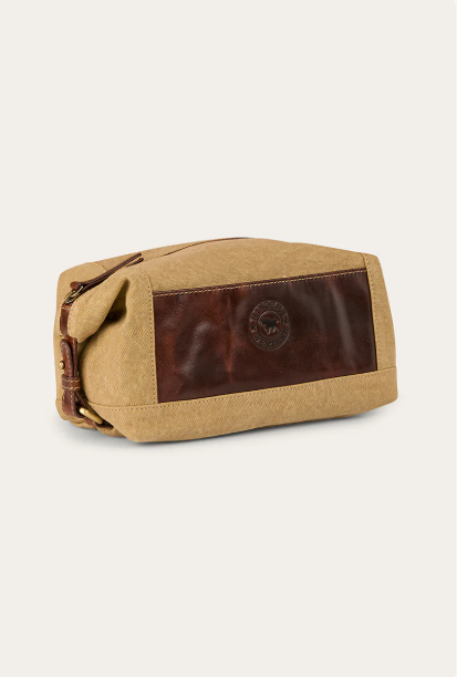 Ringers Western Waxicanvas Toiletry Bag - Cognac