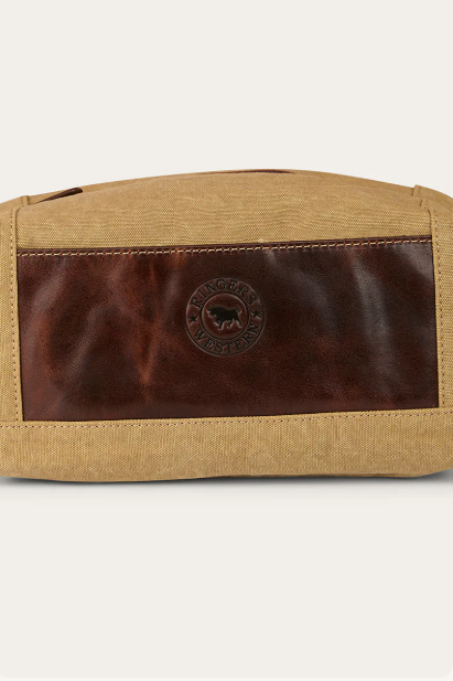 Ringers Western Waxicanvas Toiletry Bag - Cognac
