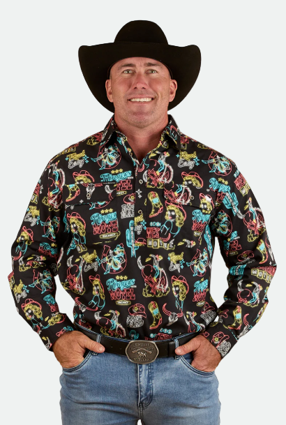 Ringers Western The Dyno Mens Limited Edition Work Shirt - Black / Multi