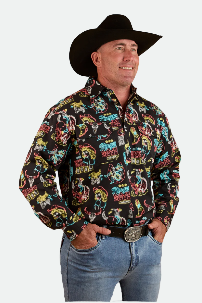 Ringers Western The Dyno Mens Limited Edition Work Shirt - Black / Multi