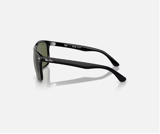Ray-Ban Boyfriend Two Sunglasses Black W/Polar Green