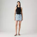 Levis Women's Iconic Skirt - Light Indigo Worn In - Blue