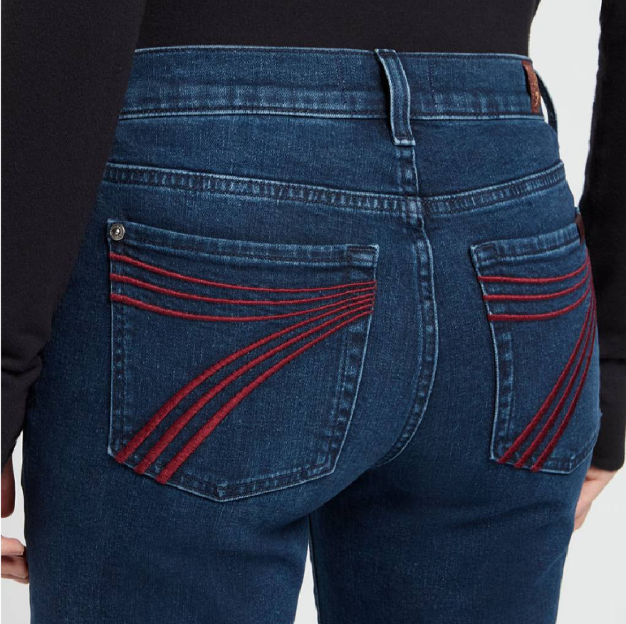 7 For All Mankind Women's Dojo Flare Jeans - Shadowleaf