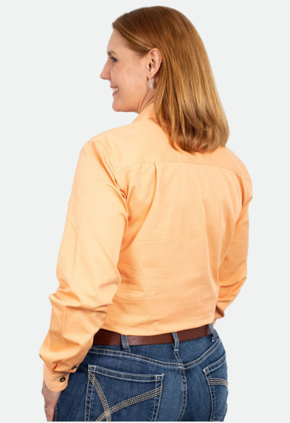 Just Country Women's Jahna Trim Half Button - Peach