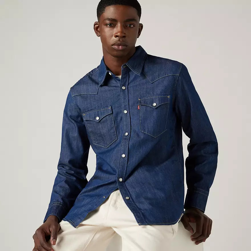 Levis Barstow Western Denim Shirt - Dark Wash