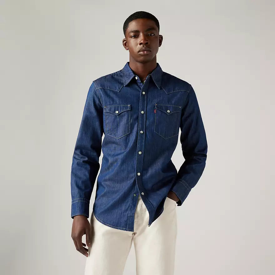 Levis Barstow Western Denim Shirt - Dark Wash