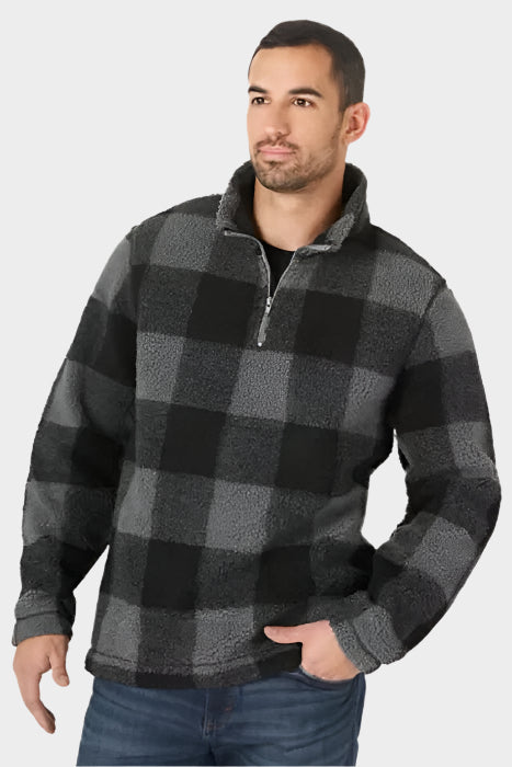 Wrangler Men's Sherpa 1/4 Zip Pullover