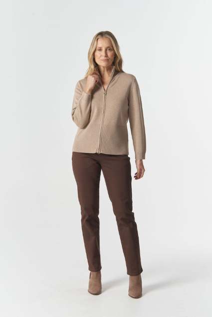 Goondiwindi Cotton Brook Merino Cotton Knit Cardi - Oatmeal