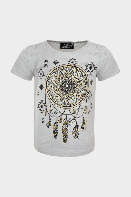 Pure Western Girls Rozlyn Tee (White Marle) - FINAL SALE