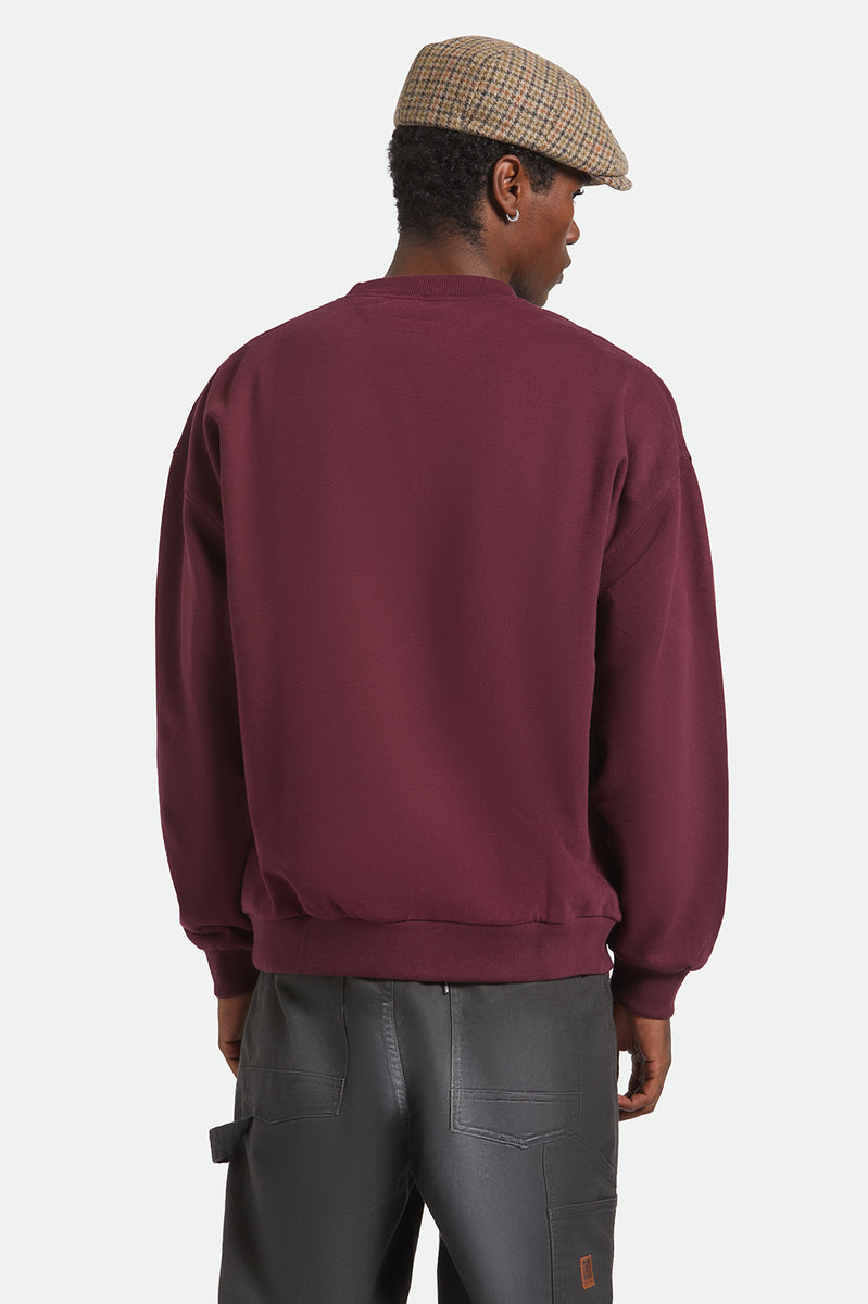 Brixton Embroidered Heavy Weight Crew - Port