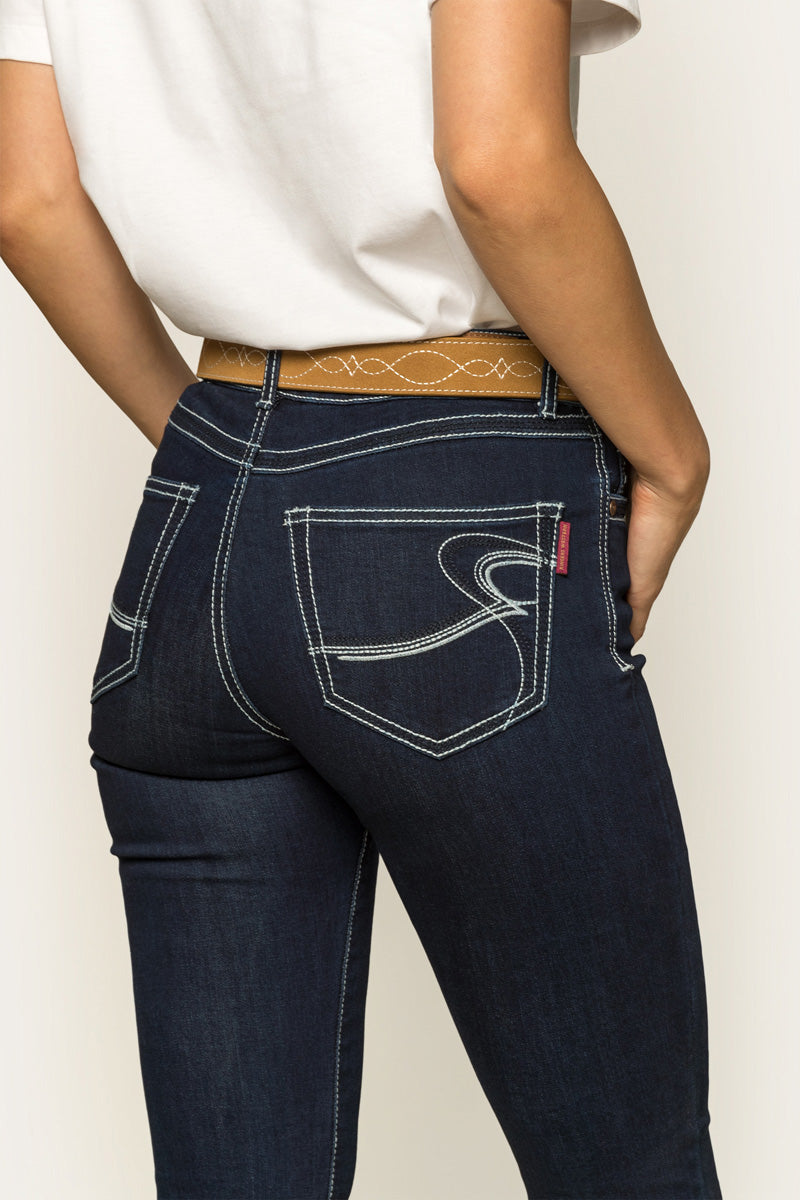 RINGERS WESTERN CAROLINE WOMENS MID RISE BOOTLEG JEAN REG