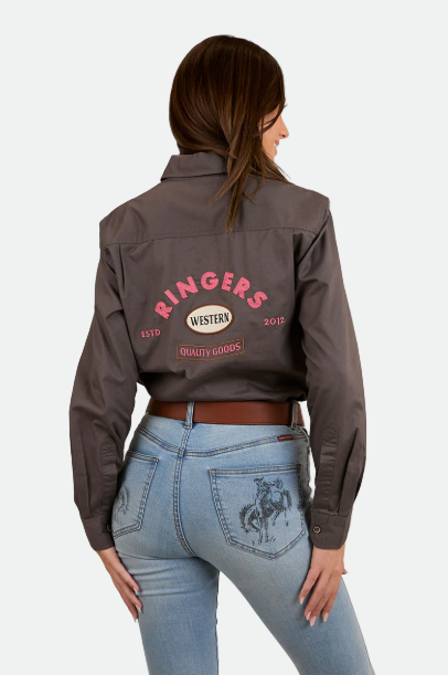 Ringers Western Condora Womens Half Button Work Shirt - Magnum