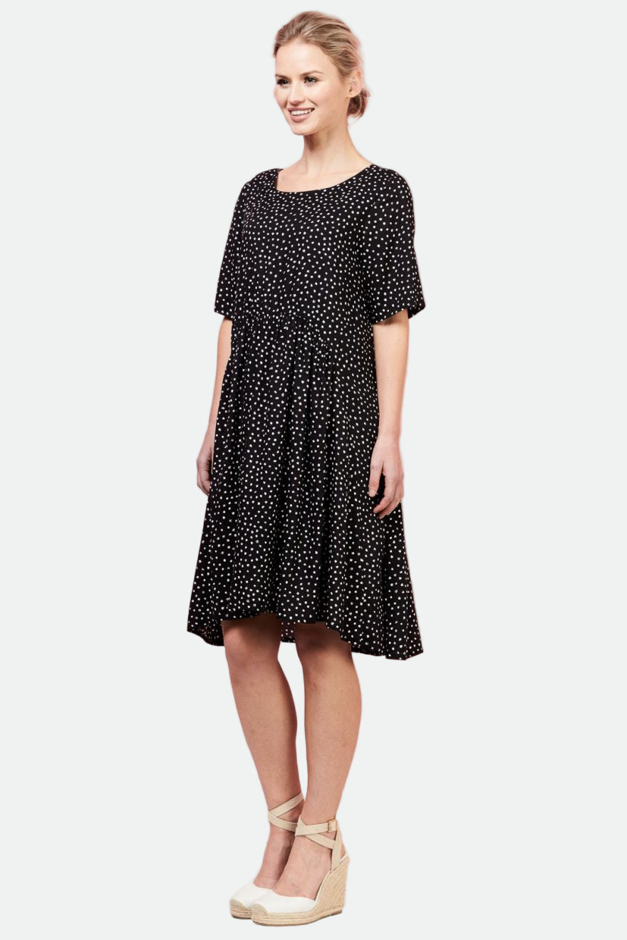 Saints the Label - Simple Pleasures Dress (Black White Spot) H17222