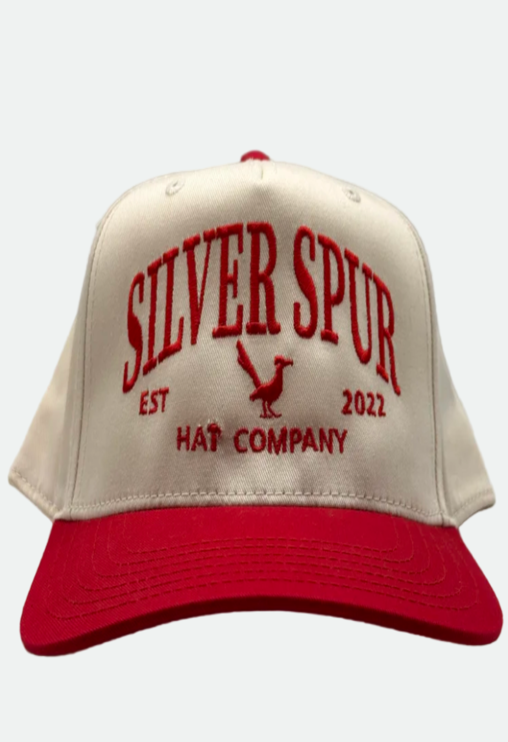 Silver Spur Embroidered Roadrunner Cap - Red