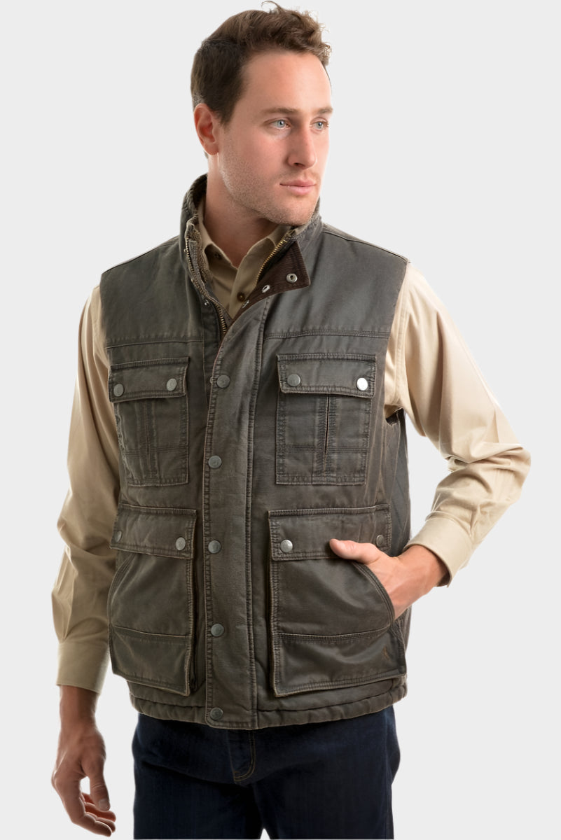 Thomas Cook Men's Barooga Faux oilskin Vest
