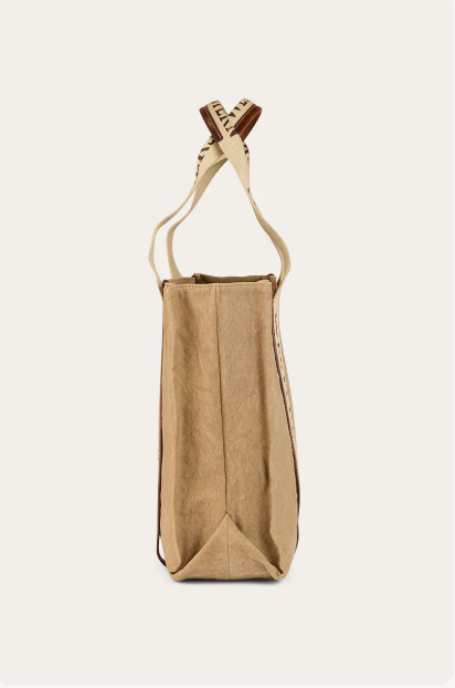 Ringers Western Ladies Waxicanvas Tote Shopper - Sand