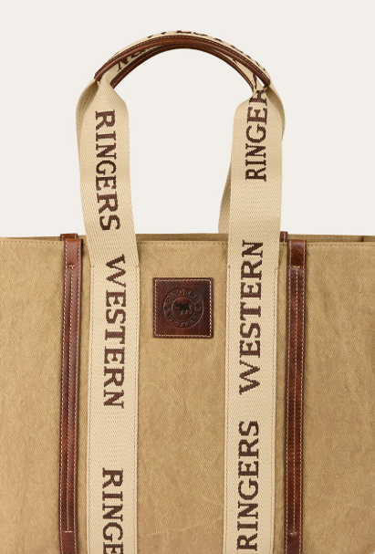 Ringers Western Ladies Waxicanvas Tote Shopper - Sand