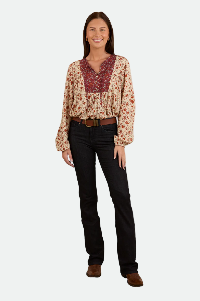 Ringers Western Twyla Womens Fashion Top - Off White