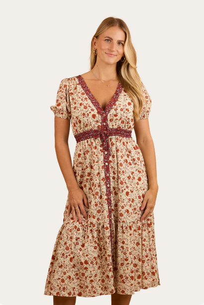 Ringers Western Womens Twyla Midi Dress - Off White