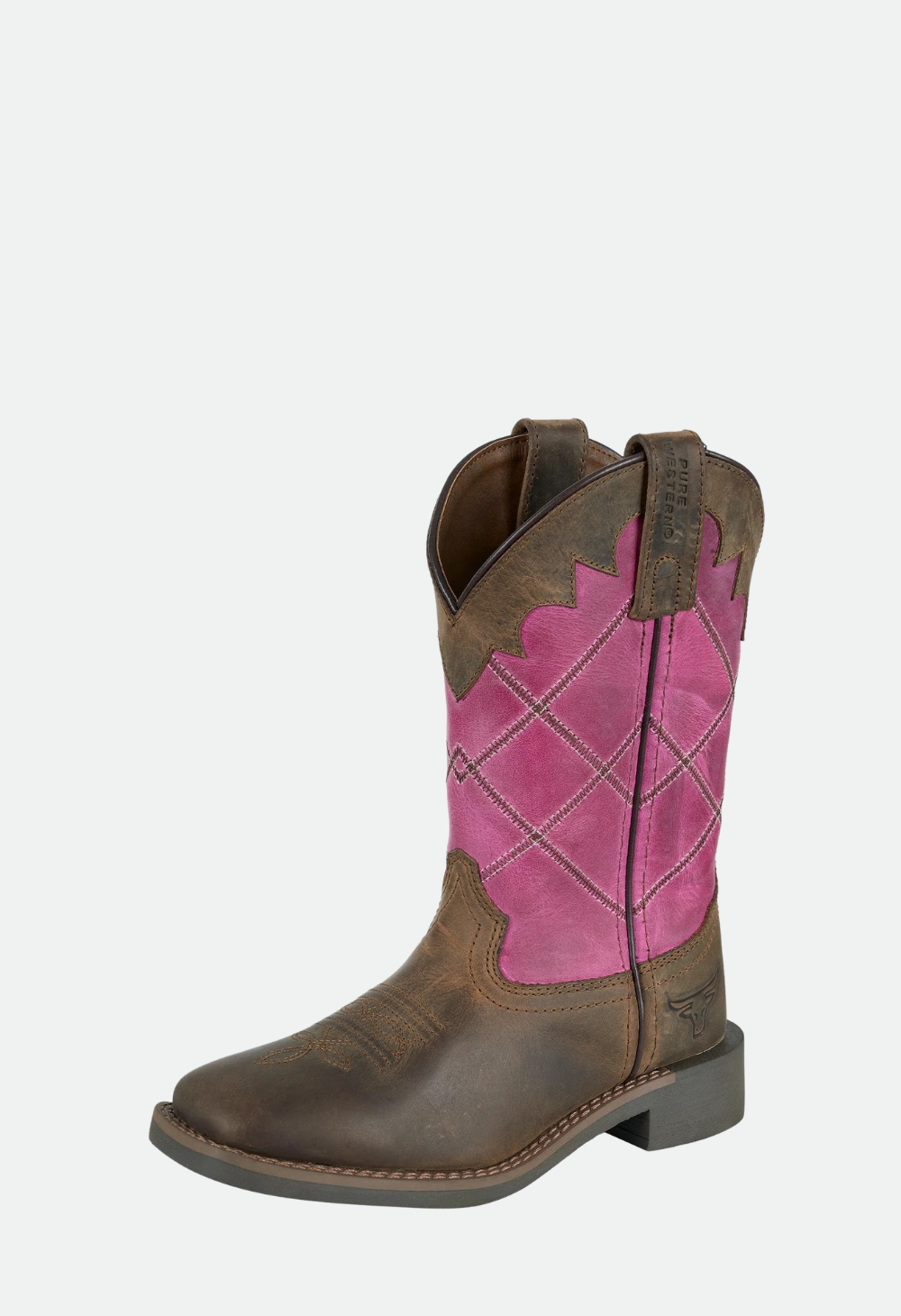 Pure Western Children’s Hattie Boot - Bark/Pink