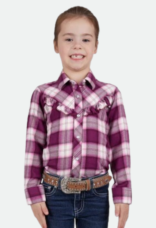PURE WESTERN GIRLS SHAKIA L/S SHIRT (PURPLE/PINK)