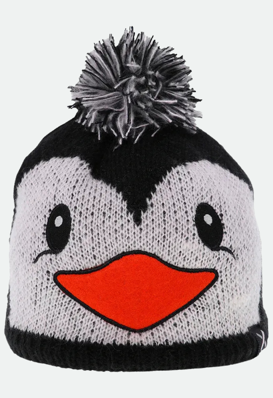 XTM Performance Zoolander Kids' Animal Character Fleece Lined Beanie Penguin