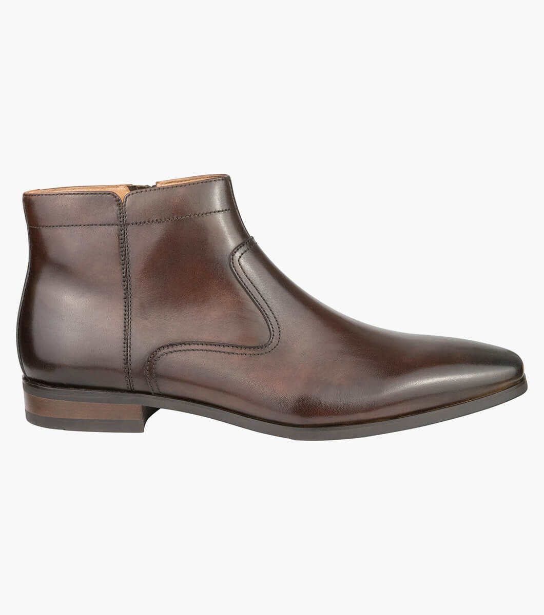 Florsheim Belgrade Plain Toe Zip Boot Teak