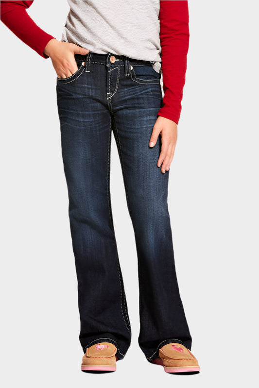 Ariat Girls R.E.A.L. Franky Boot Cut Jean (Nightshade) - CLEARANCE