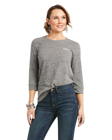 Ariat Women's Blaze'n Charcoal Gray Top Shirt
