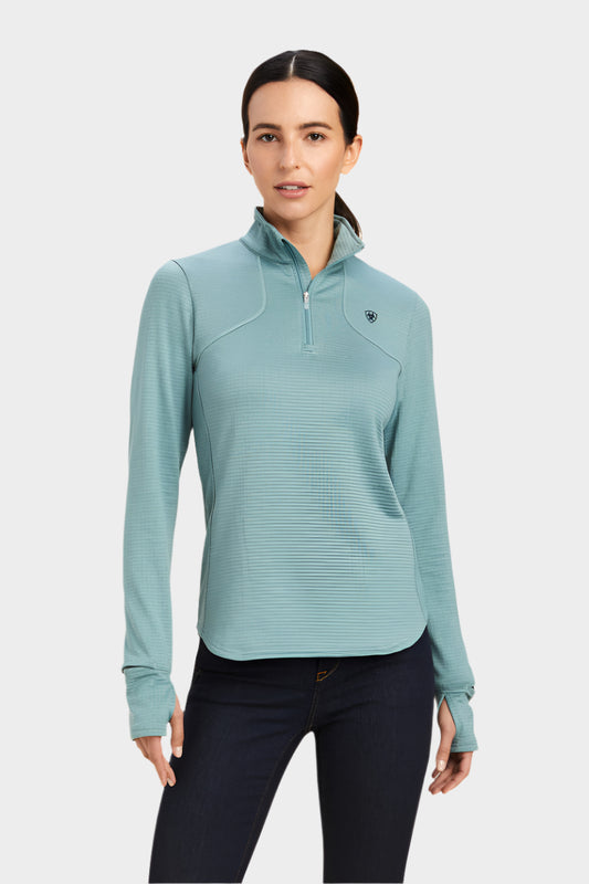 Ariat Women's gridwork 1/4 Zip Baselayer - Arctic