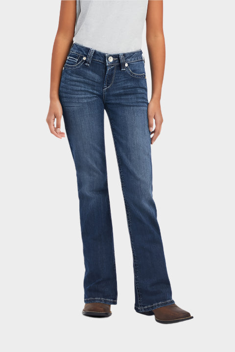 Ariat Girls Emory Boot Cut Jean (Dresden) - CLEARANCE