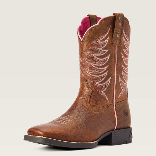 Ariat Youth Firecatcher Western Boot - Rowdy Brown