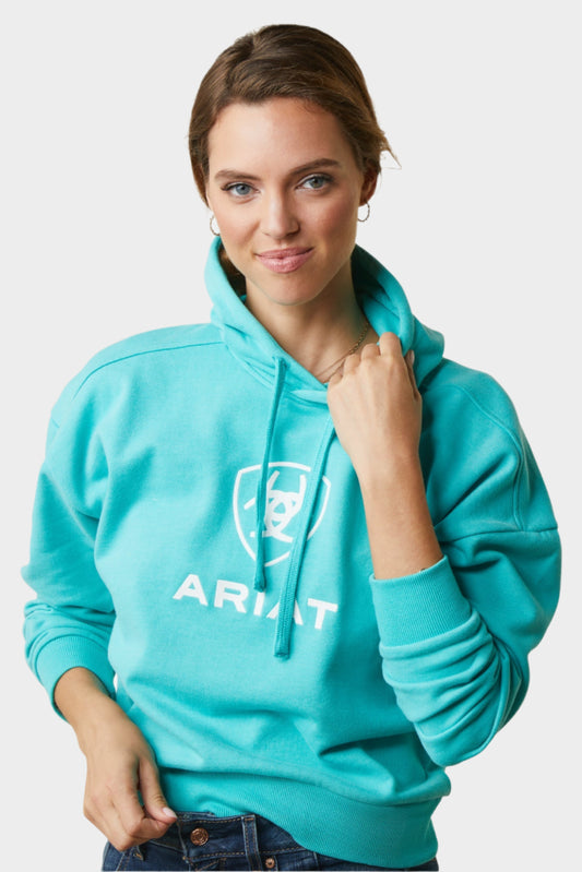 Ariat Women's Just Hoodie - Heather Pool Blue