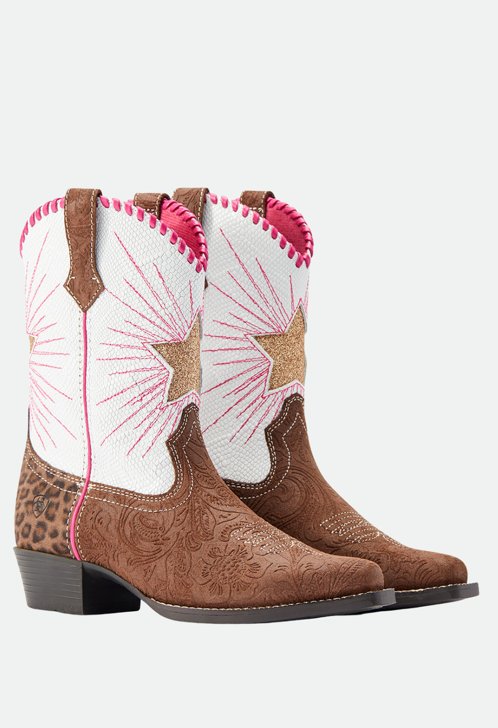 Ariat Kid's Heritage Star - Brown Embossed/Pearl Snake (SALE)