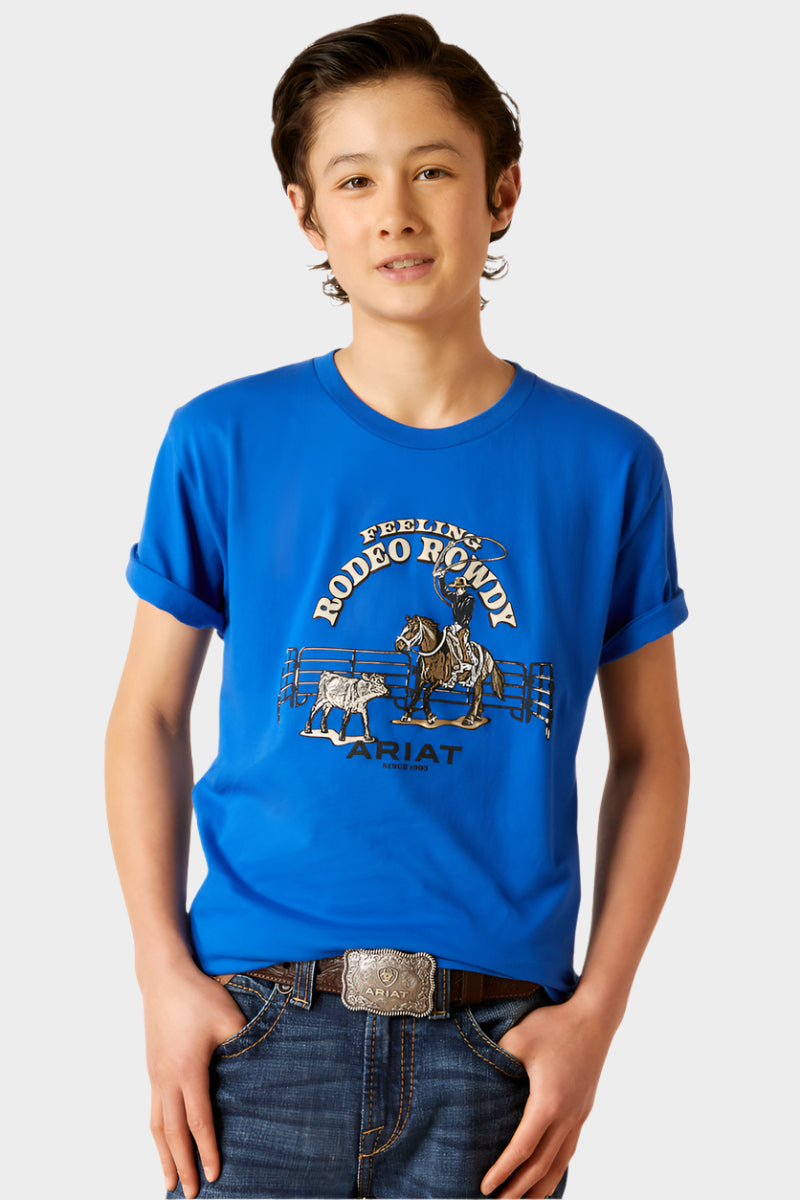 Ariat Boys Rodeo Toys Short Sleeve T-Shirt - Royal