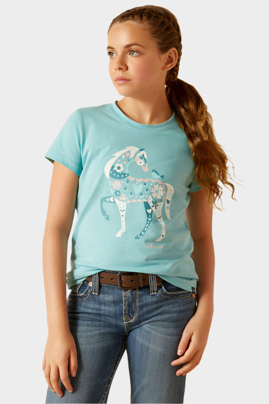 Ariat Youth Little Friend Short Sleeve T-Shirt - Marine Blue (10048557)