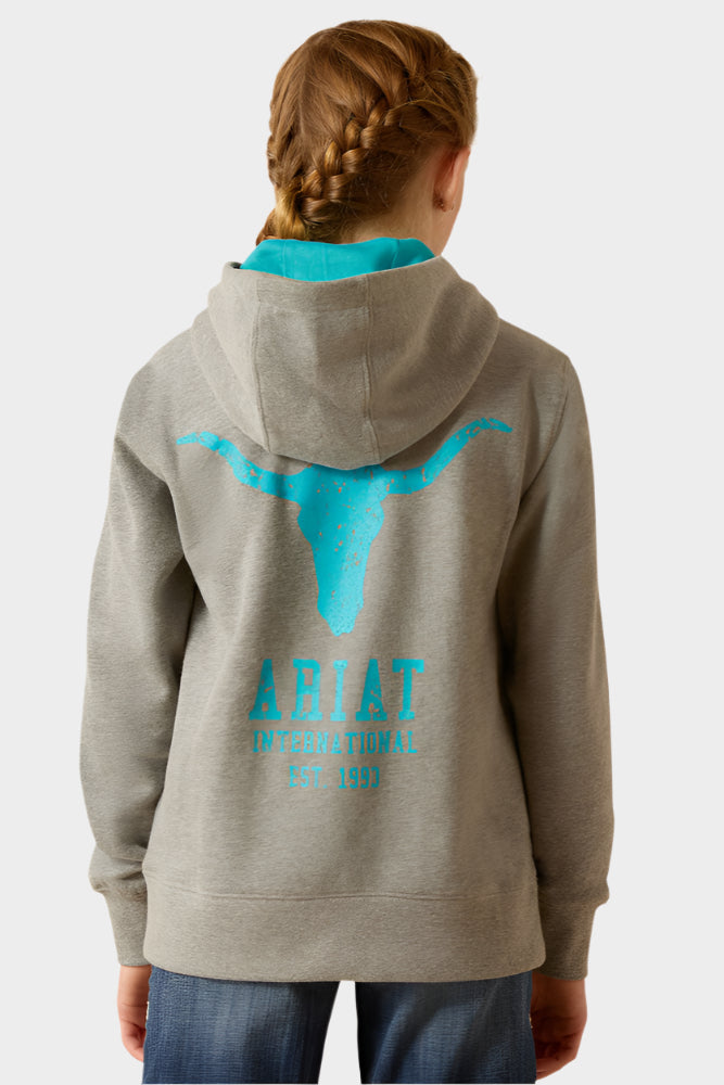 Ariat Girls' Equipment Hoodie - Heather Grey (10048586)