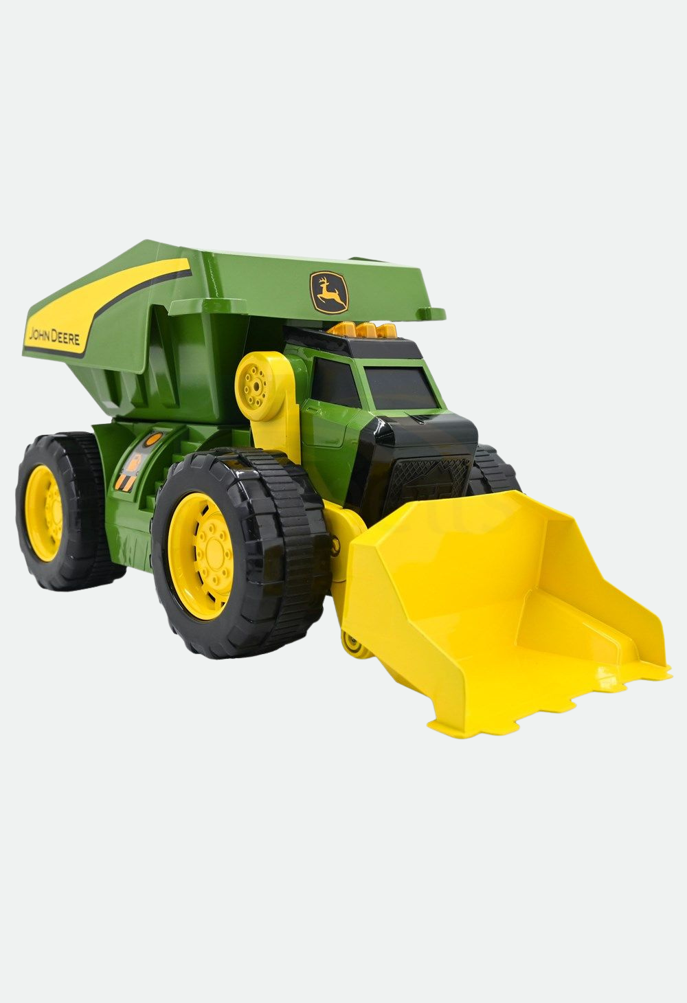 John Deere Lights & Sounds Farmin' Friends Toy Hauling Set with Truck and Backhoe Tractor