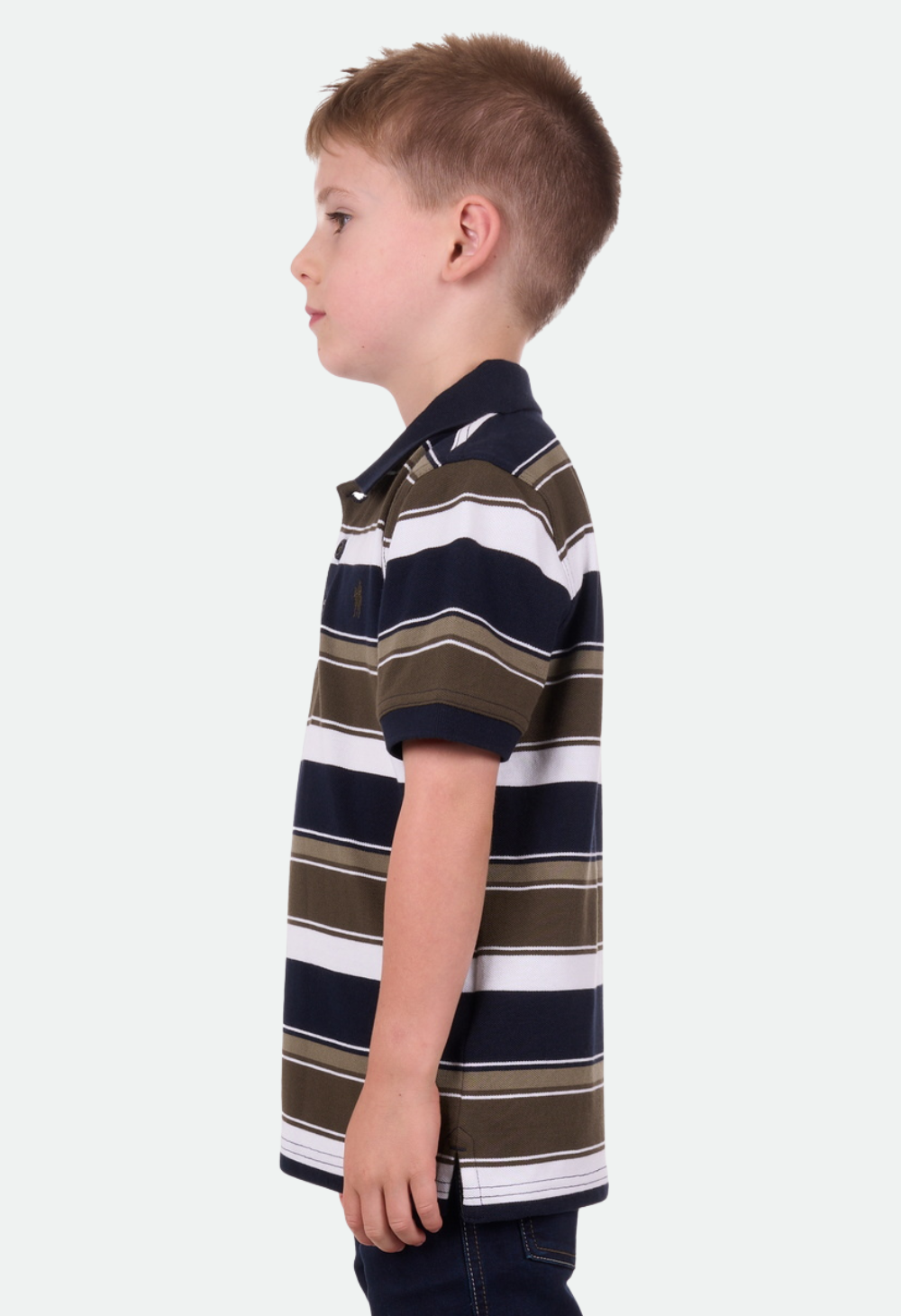 THOMAS COOK BOYS MATTEO S/S POLO (NAVY/TAN)