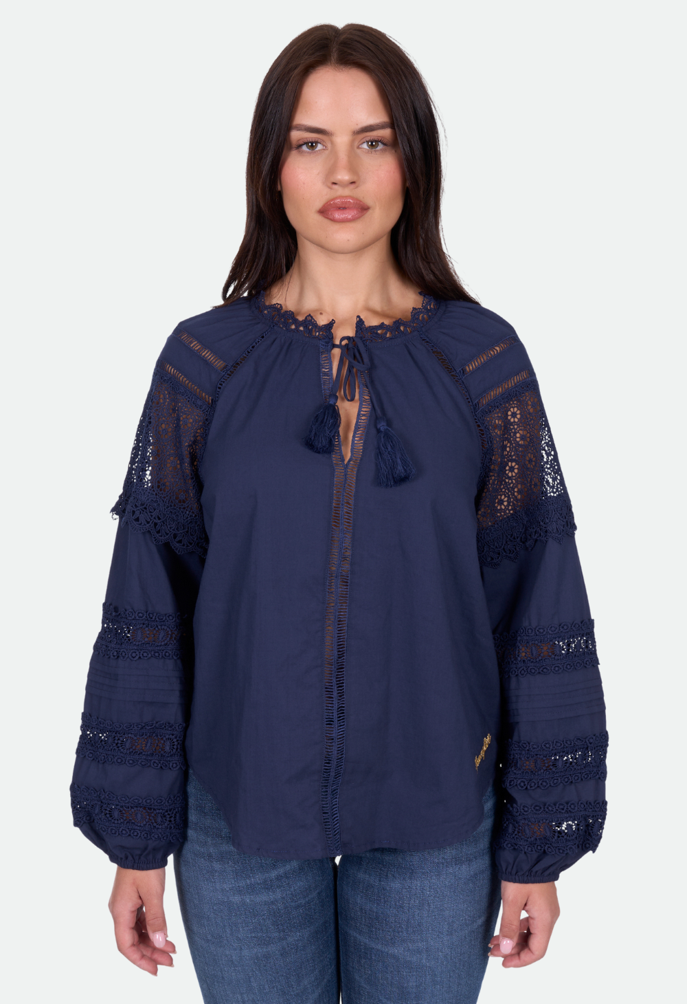 Wrangler Women's TAMARA LS Blouse - Navy