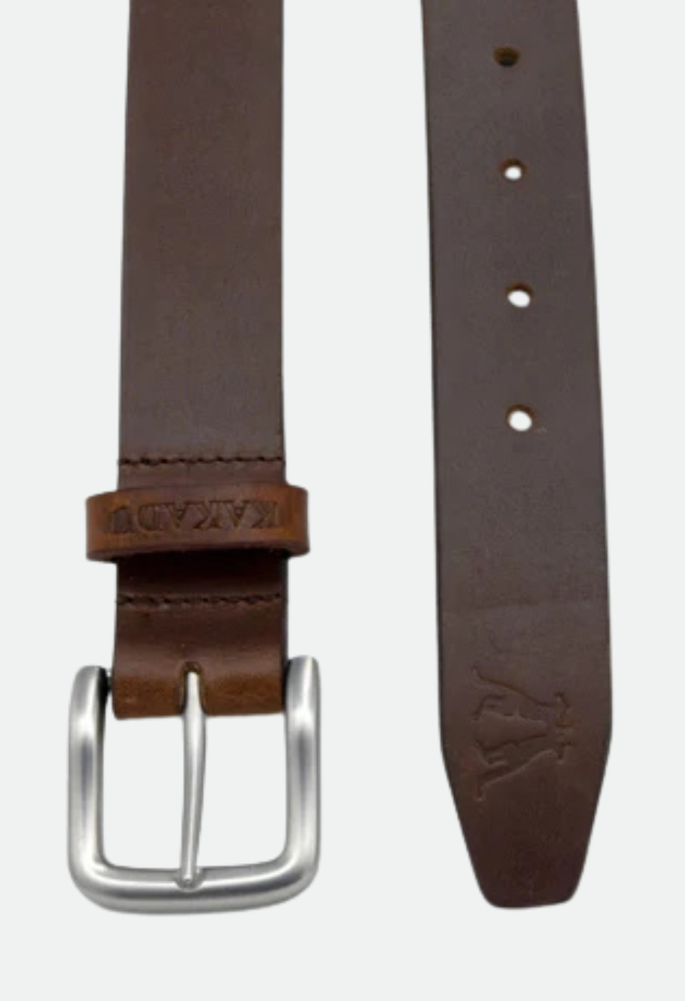 Kakadu Rustler Belt Single Keeper - Dark Brown