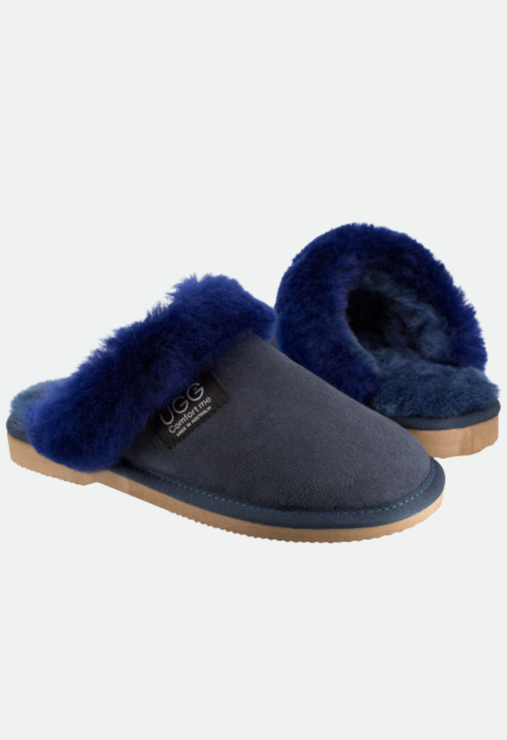 Comfort Me Women's/Unisex Fur Trim UGG Scuffs (Wombat)