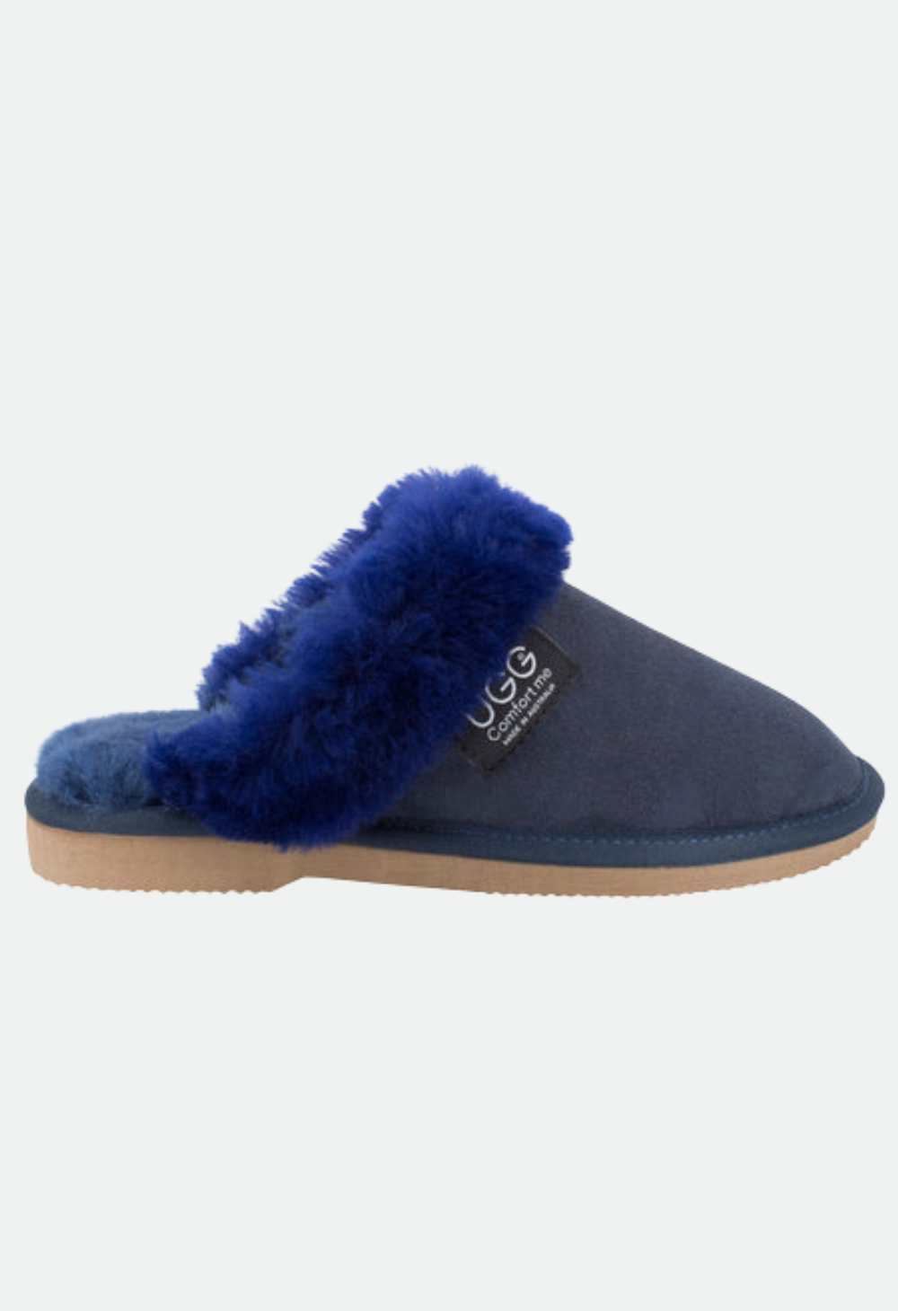 Comfort Me Women's/Unisex Fur Trim UGG Scuffs (Wombat)
