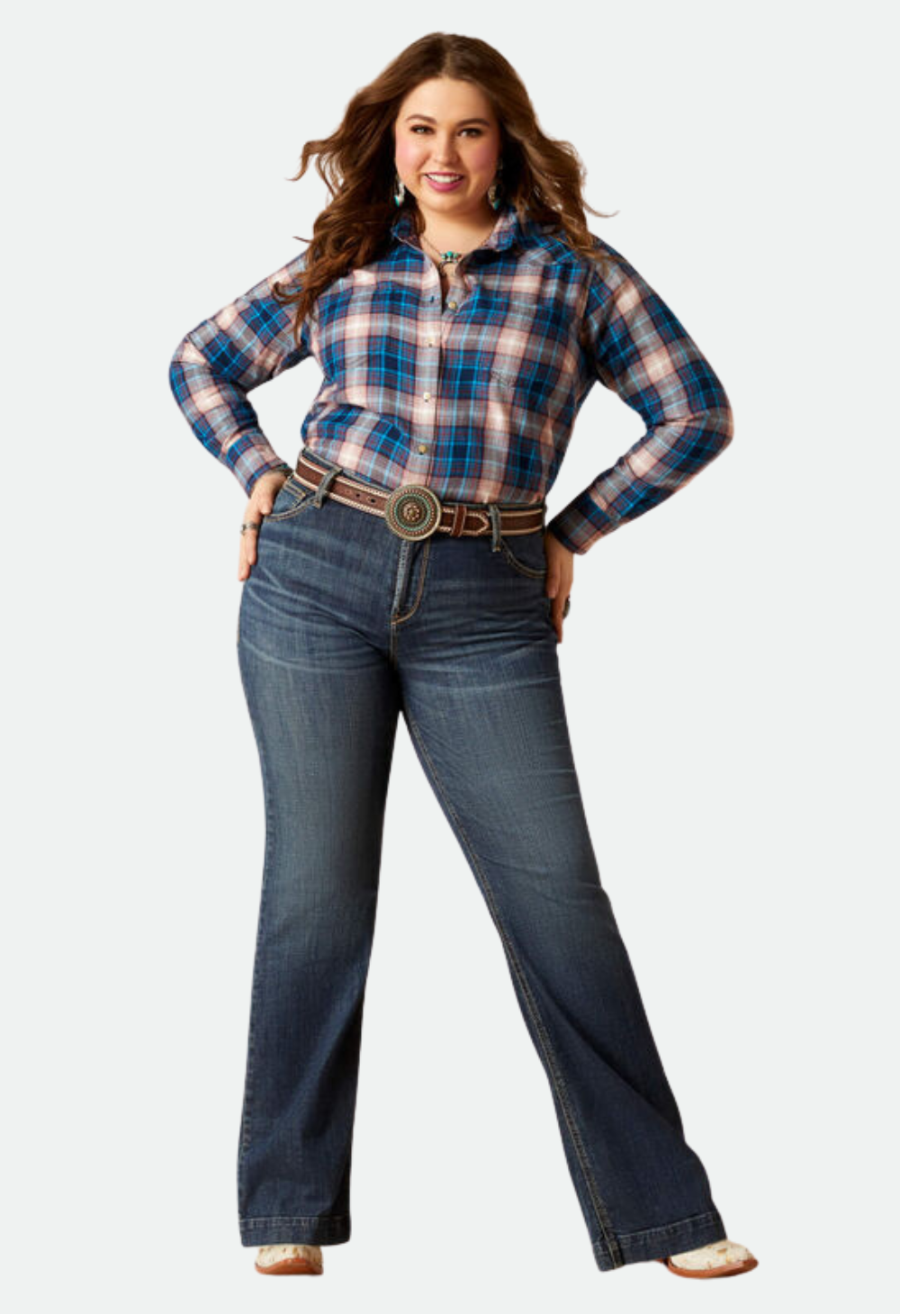 Ariat Women's Billie Jean Shirt (Woodland Plaid)